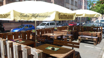 Schanigarten (Aussenbereich) der Pilsbar Teddybär